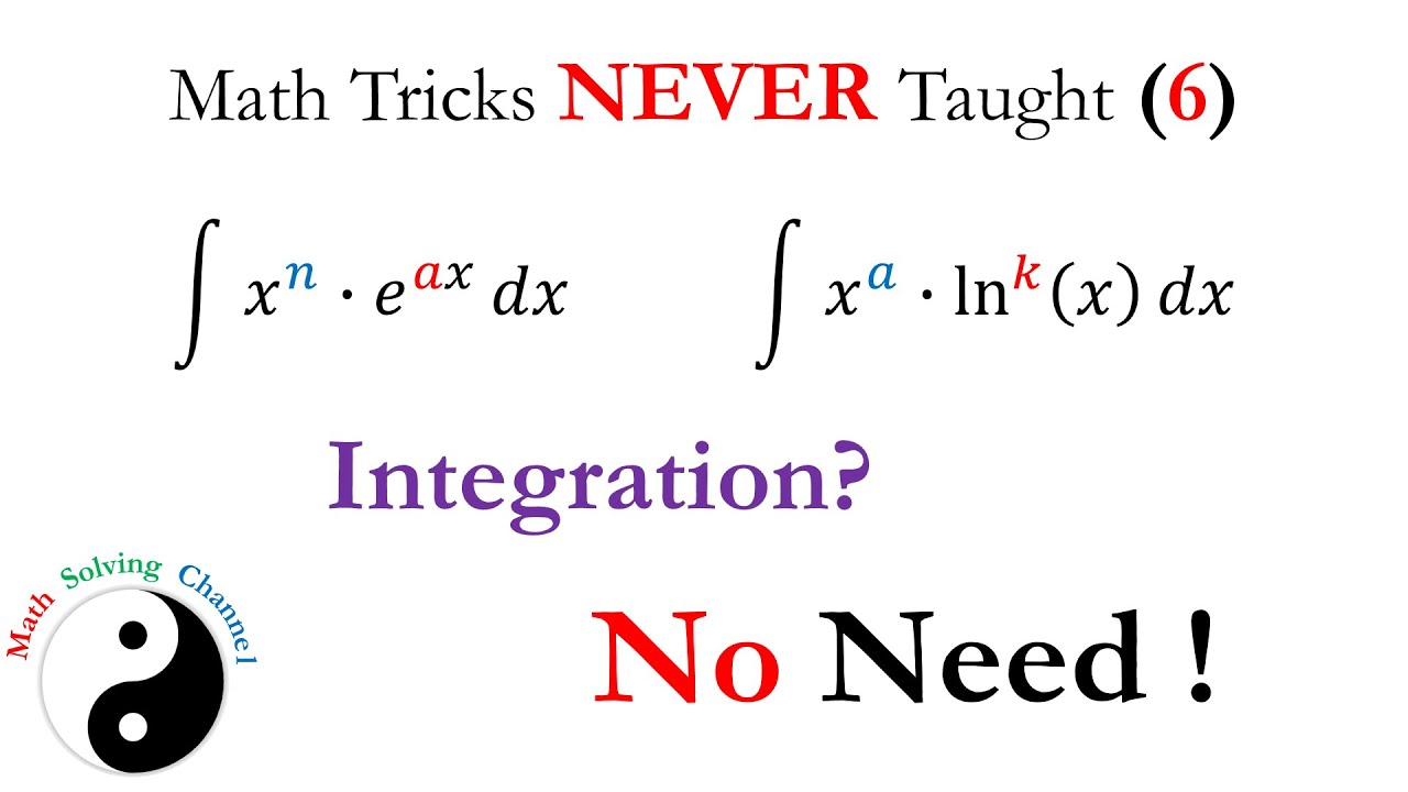 Calculate Integrals Without Doing Integrations, Tricks Teacher Never Taught (6)