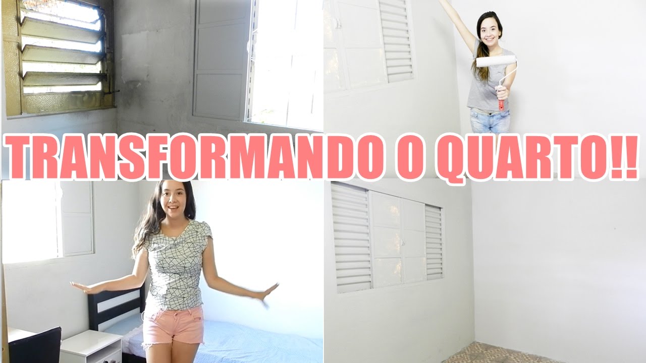Transformando o meu quarto gastando pouco (Pintura, móveis, e arrumação)