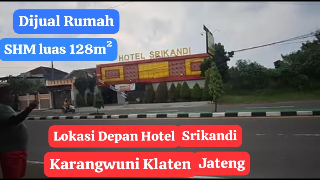 Dijual rumah hadap jalan raya jogja solo.  SHM luas 128m² hrg 5jt/m. loksi Karangwuni klaten jateng