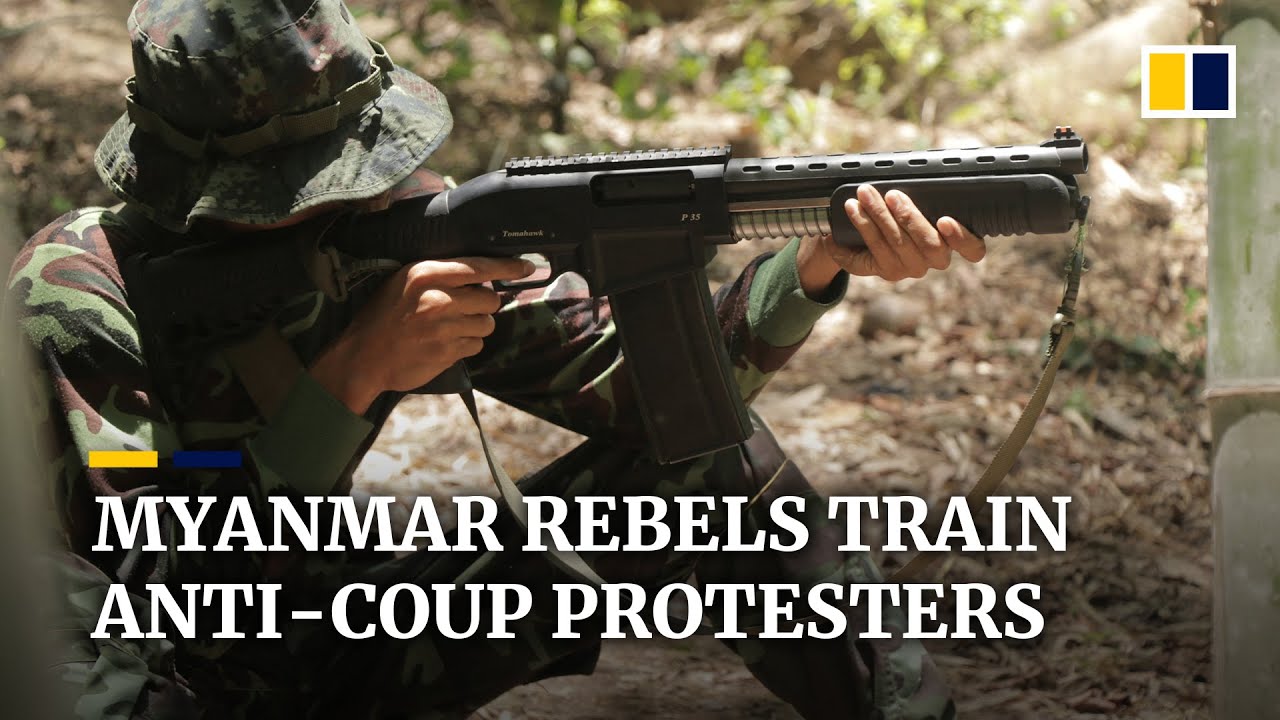 Myanmar’s anti-coup protesters get combat training in jungle to fight military junta