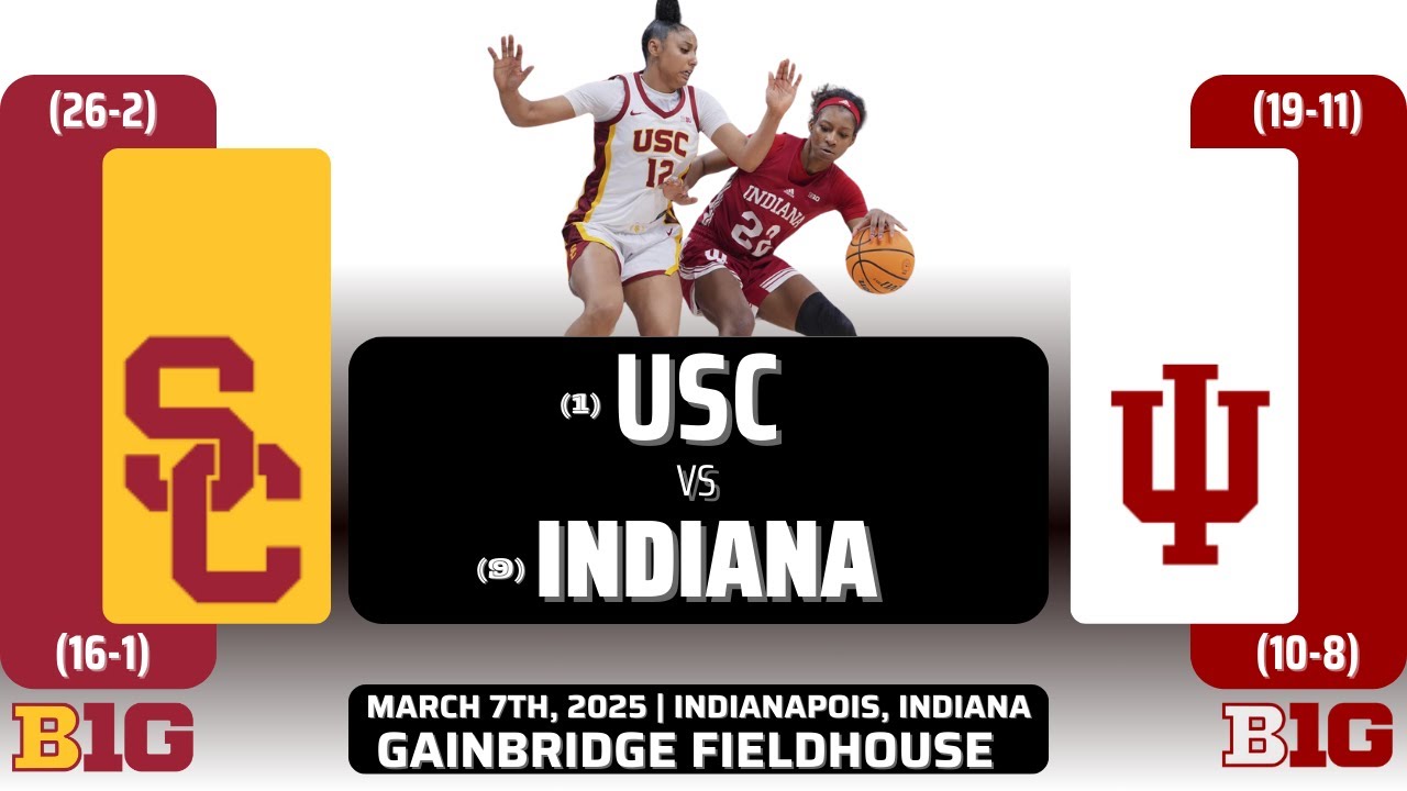(1) USC vs (9) Indiana | Big Ten Tournament: Quarterfinals | 3.7.25