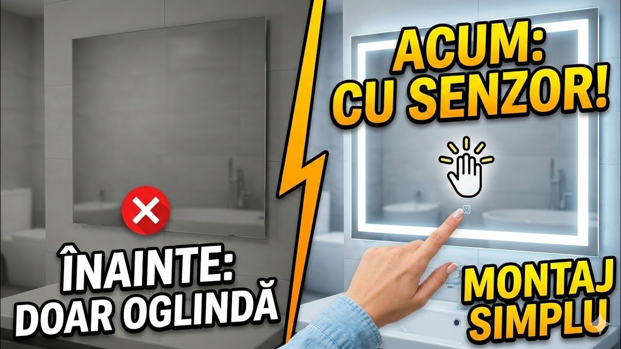 Cum să pui senzor de mișcare la oglinda din baie - Tutorial Complet.