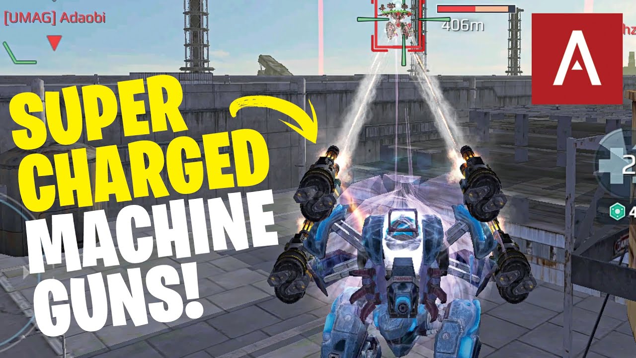 War Robots - Leech Machine Guns with INCREASED DAMAGE using Triple Overdrive Units WR Max Gameplay