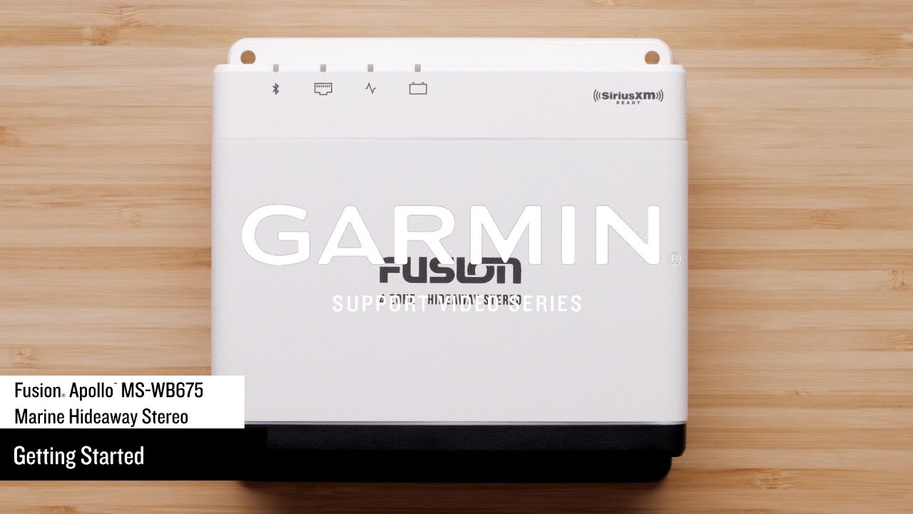 Поддержка Garmin | Стереосистема Fusion® Apollo™ Marine Hideaway | Начало работы