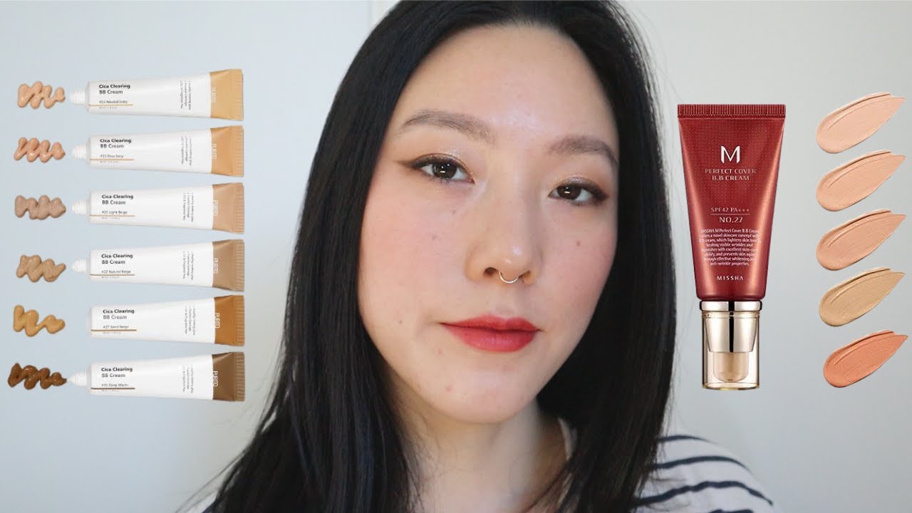 Missha Perfect Cover против Purito Cica Clearing BB Cream | Оттенок № 21 | Сравнение и демонстрация