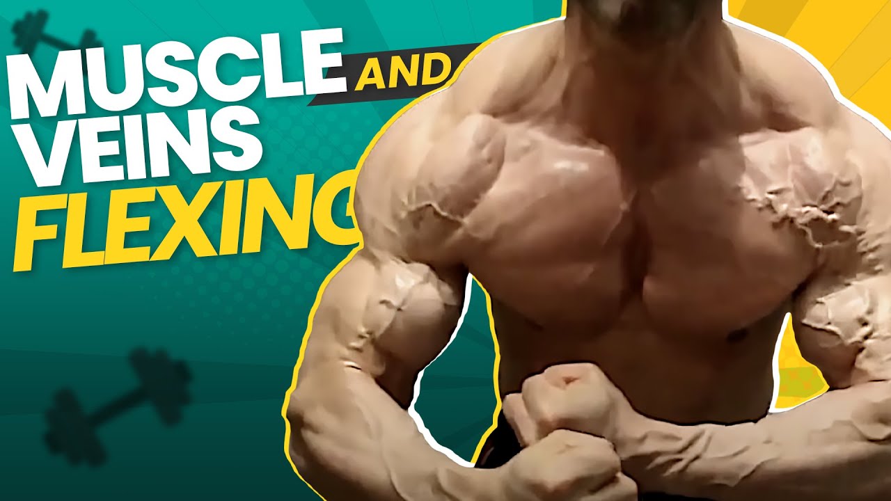 Muscles and veins flex