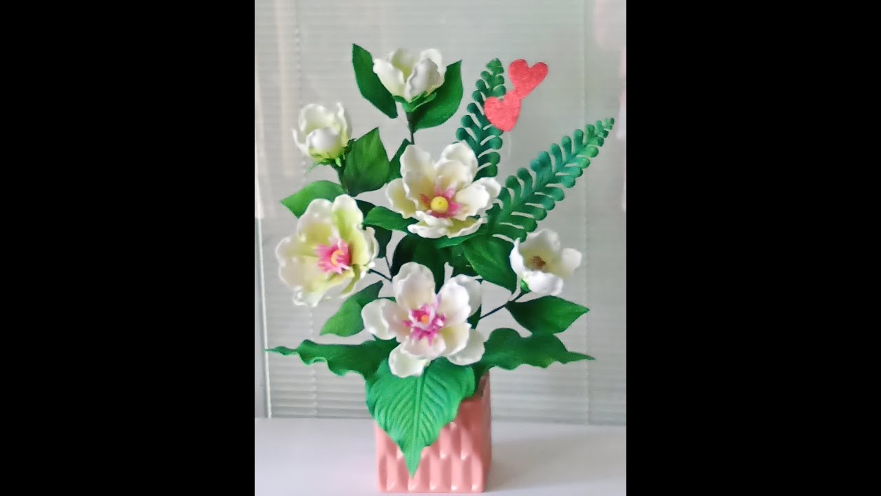 Como Hacer Magnolias | Foami| Fomi | Foamy | Moldes | Aluminio | Goma Eva|