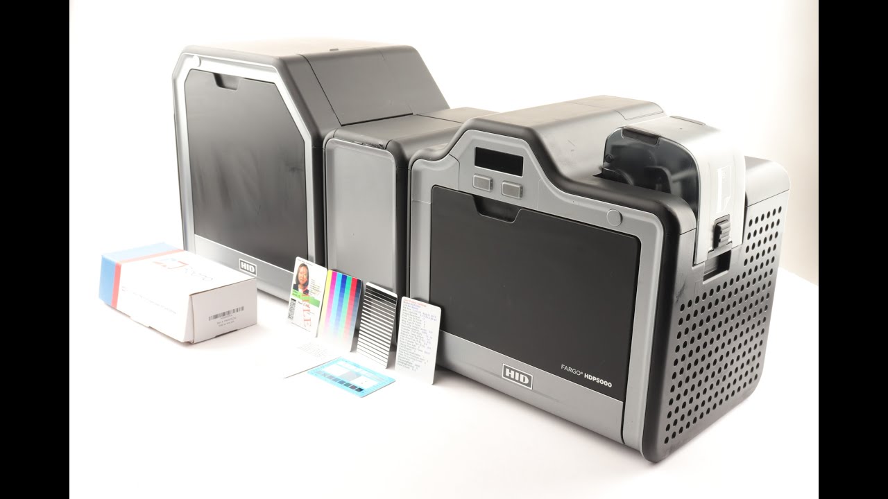 Fargo HDP5000 Dual Side w/ Lamination ID Card Printer Bundle COLOR