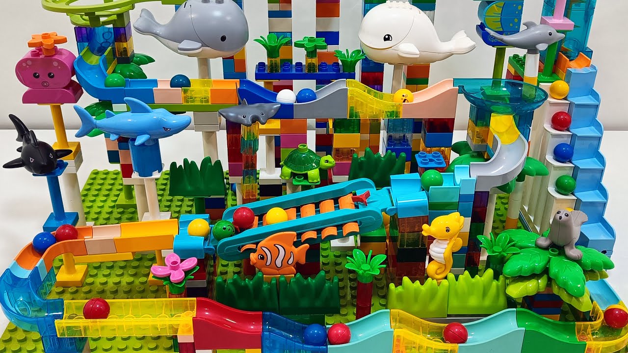 Epic LEGO DUPLO Marble Showdown: INSANE Ultimate Sea Animal Arena Race Battle!