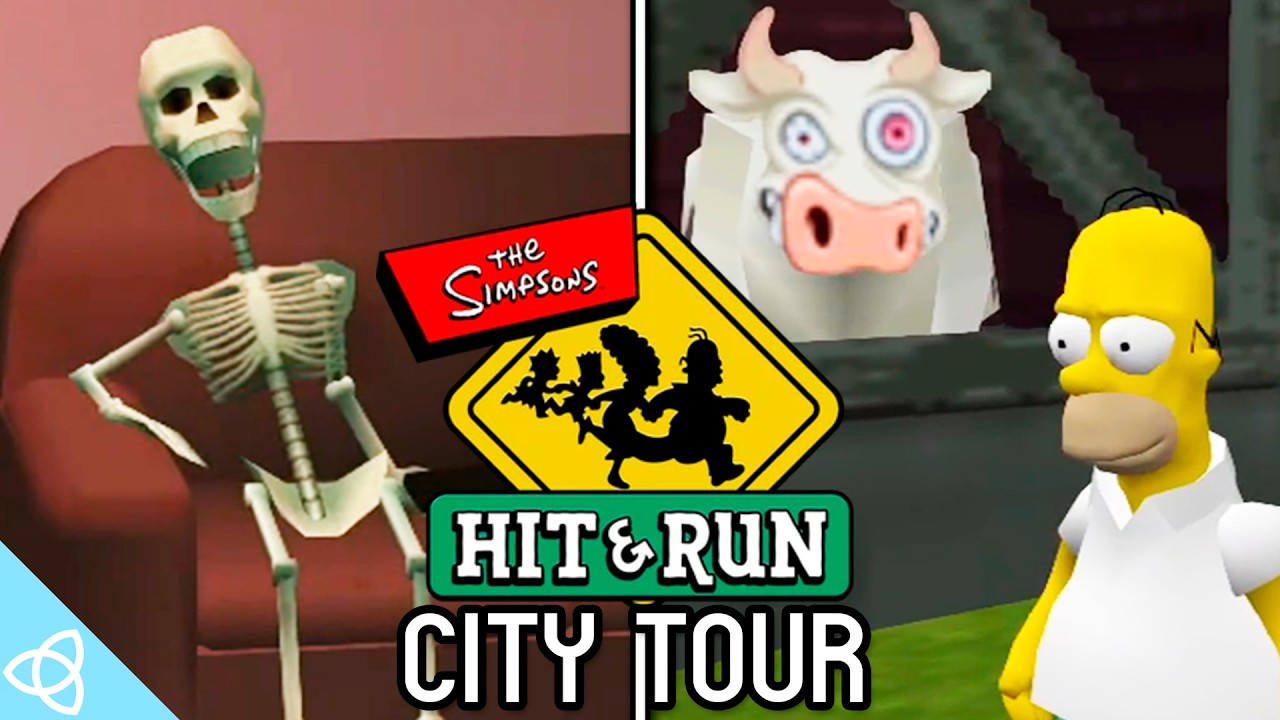 The Simpsons Hit & Run - Exploring Open World Springfield (PS2/Xbox/GC Game) | Low Poly City Tour
