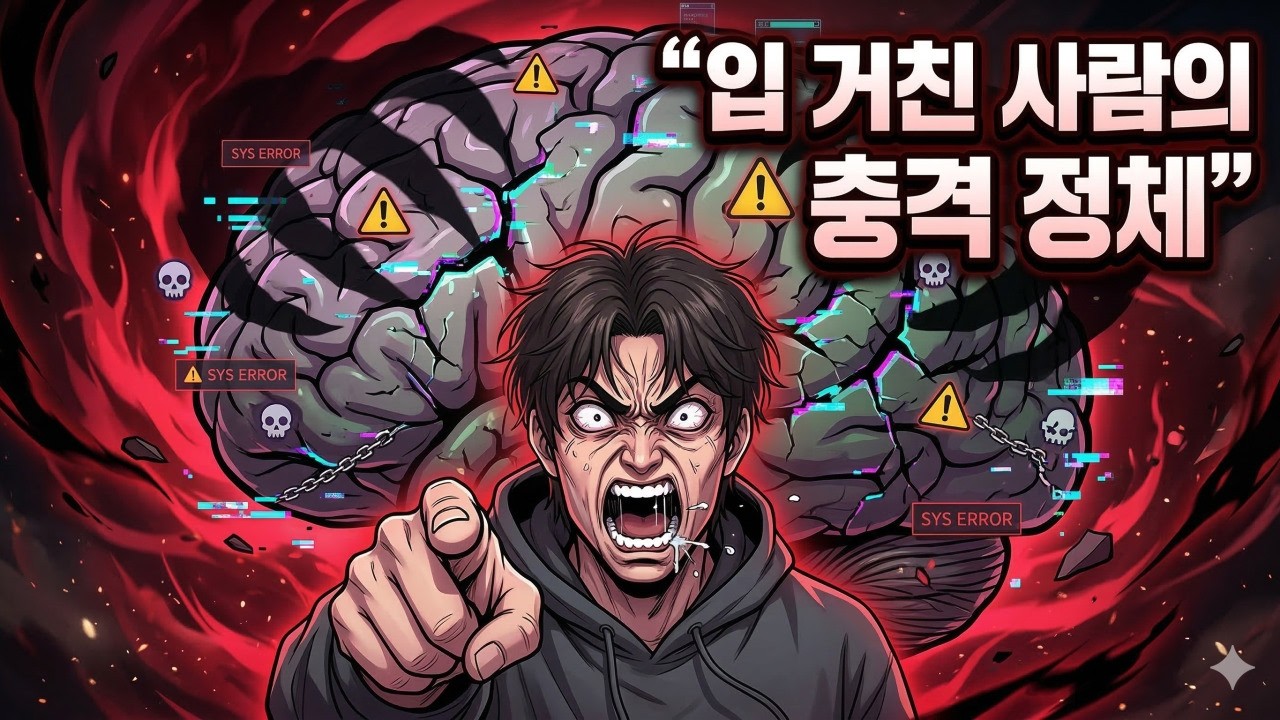 입만 열면 욕하는 사람, 강한 게 아니라 '뇌'가 망가진 겁니다 #심리학 #인간관계 #대화법 #자존감 #분노조절 #뇌과학 #처세술 #마인드셋 #자기계발 #간단한스푼심리학