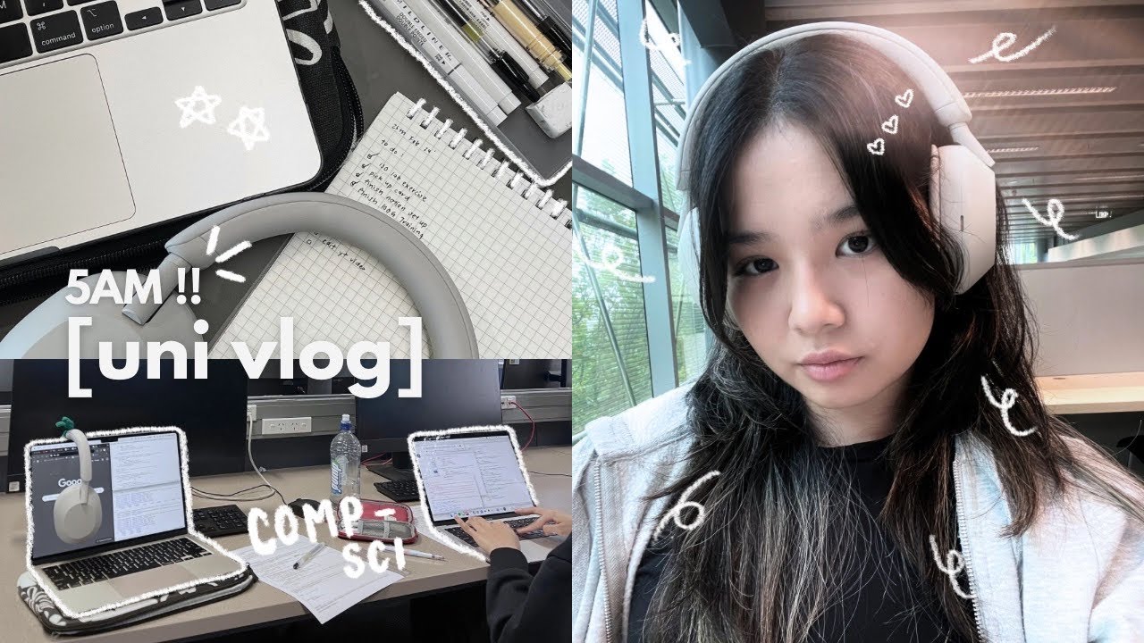 👩🏻‍💻 5AM UNI VLOG (new semester, computer science major, early mornings, etc)