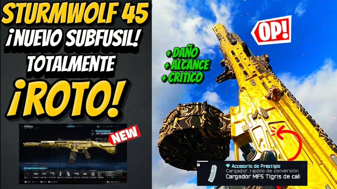 ✅¡STURMWOLF 45! 🔥EL SUBFUSIL MÁS ROTO🔥 BO7 ZOMBIES💀