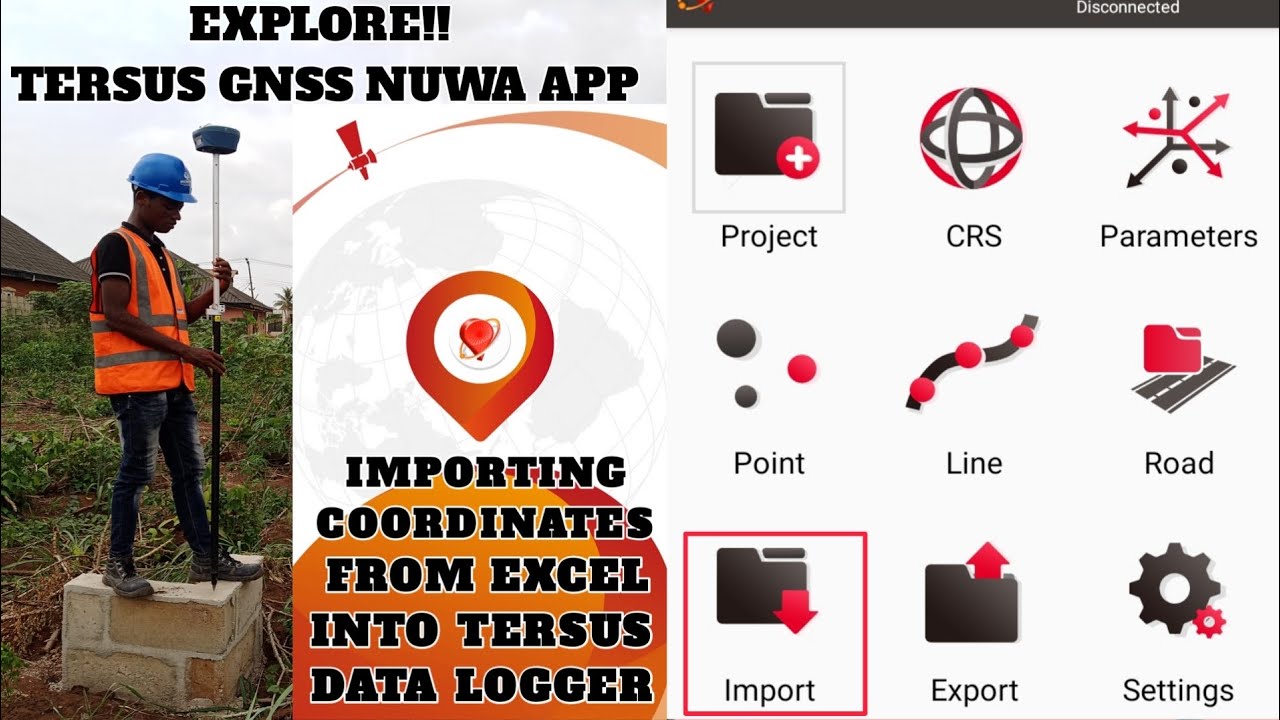 How i import Coordinates from Excel into Tersus 