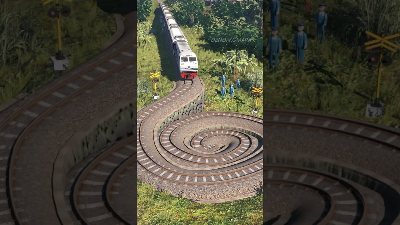Kereta Api Tersedot Rel Spiral