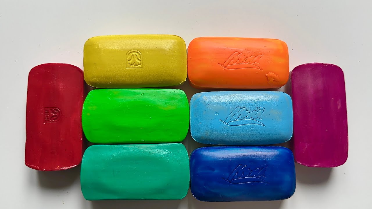 Cutting super dry colored soap 🌈 Vintage soap