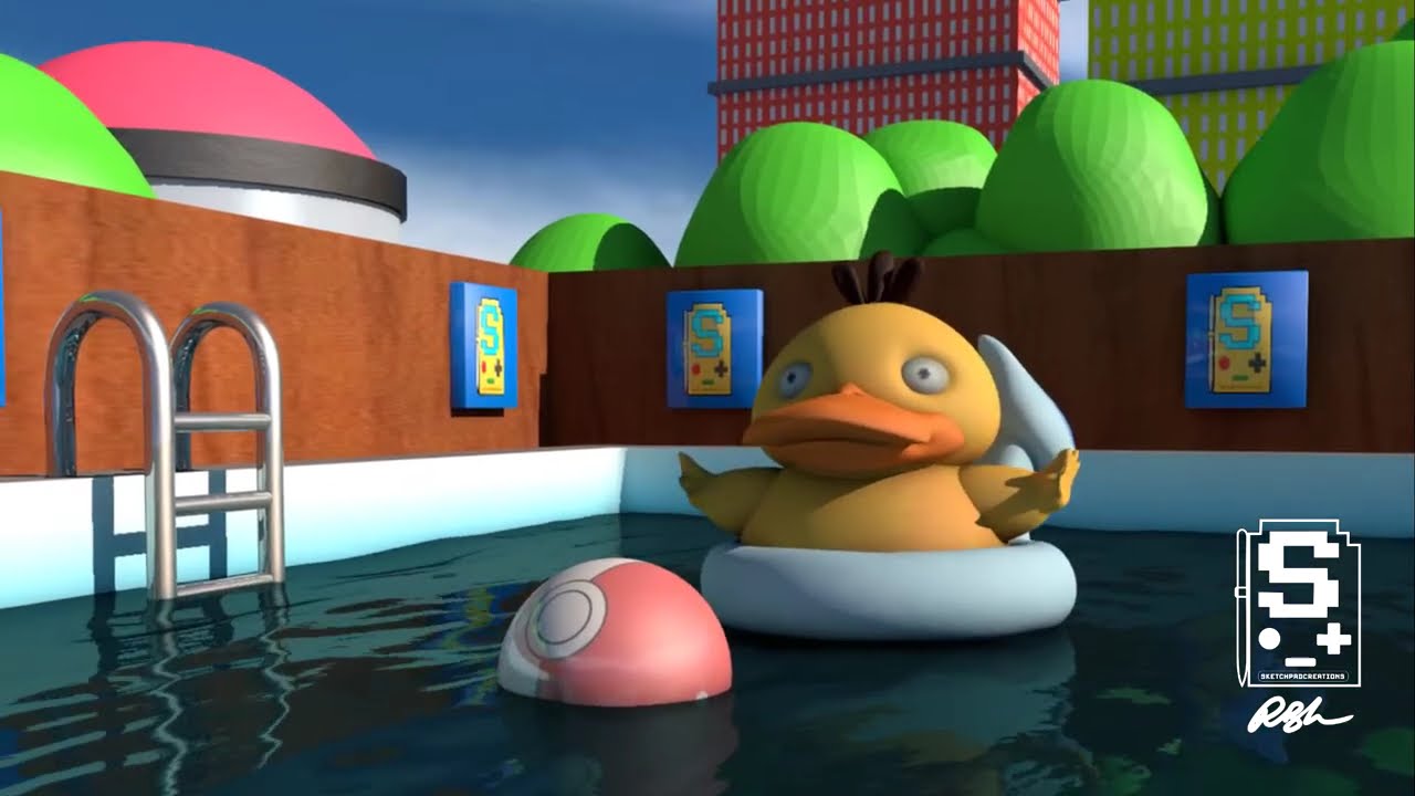 Vacation Psyduck (Blender)