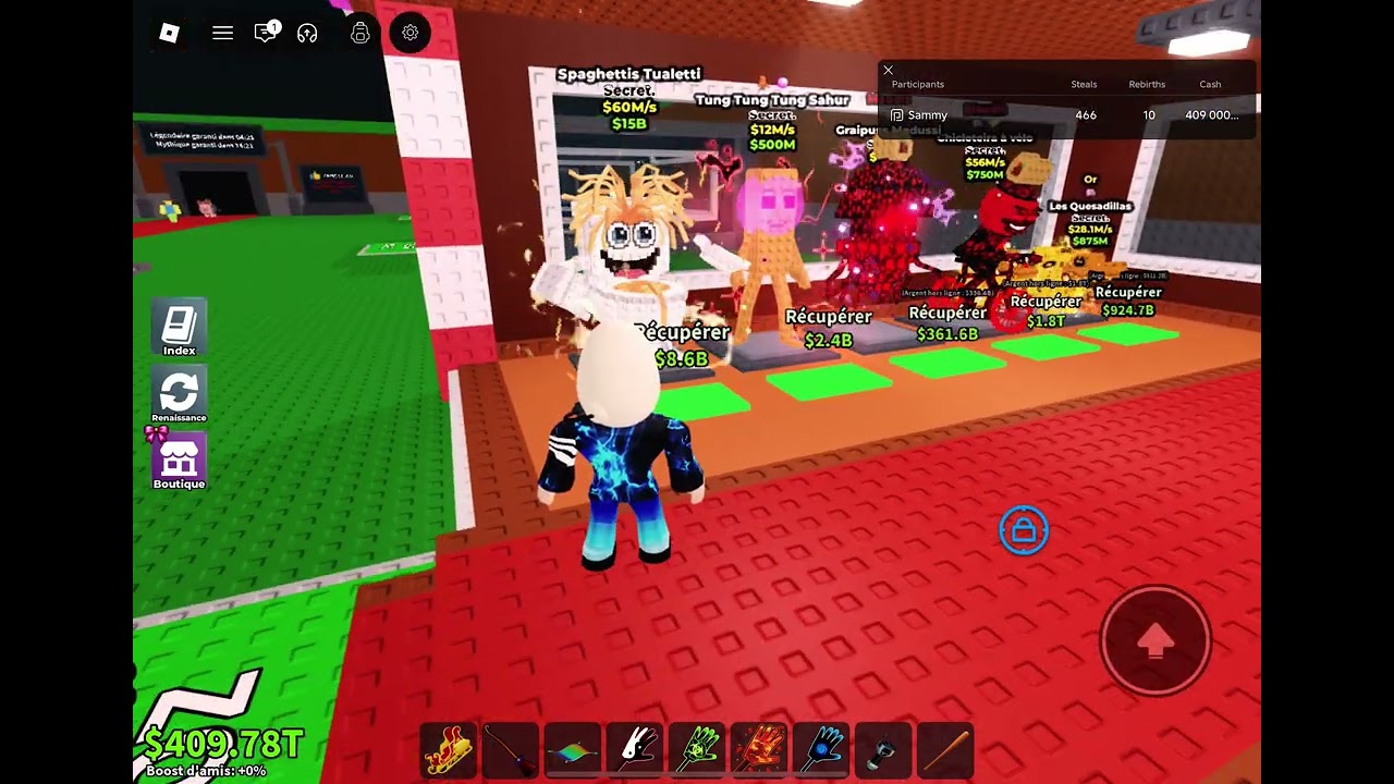 Je ouvre un lucky block secret dans vole un brainrot roblox
