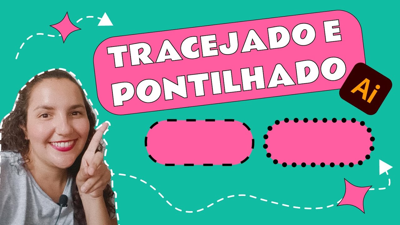 Como fazer linhas, formas e letras TRACEJADAS e PONTILHADAS no Illustrator