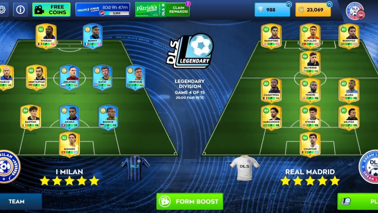 DLS26 REAL MADRID VS I MILAN VS  P EINDHOVEN