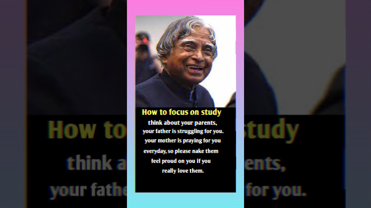 HOW TO FOCUS ON STUDY 🤫✅.APJ ABDUL KALAM QUOTES.#motivation #youtubeshorts #shrots #students #study