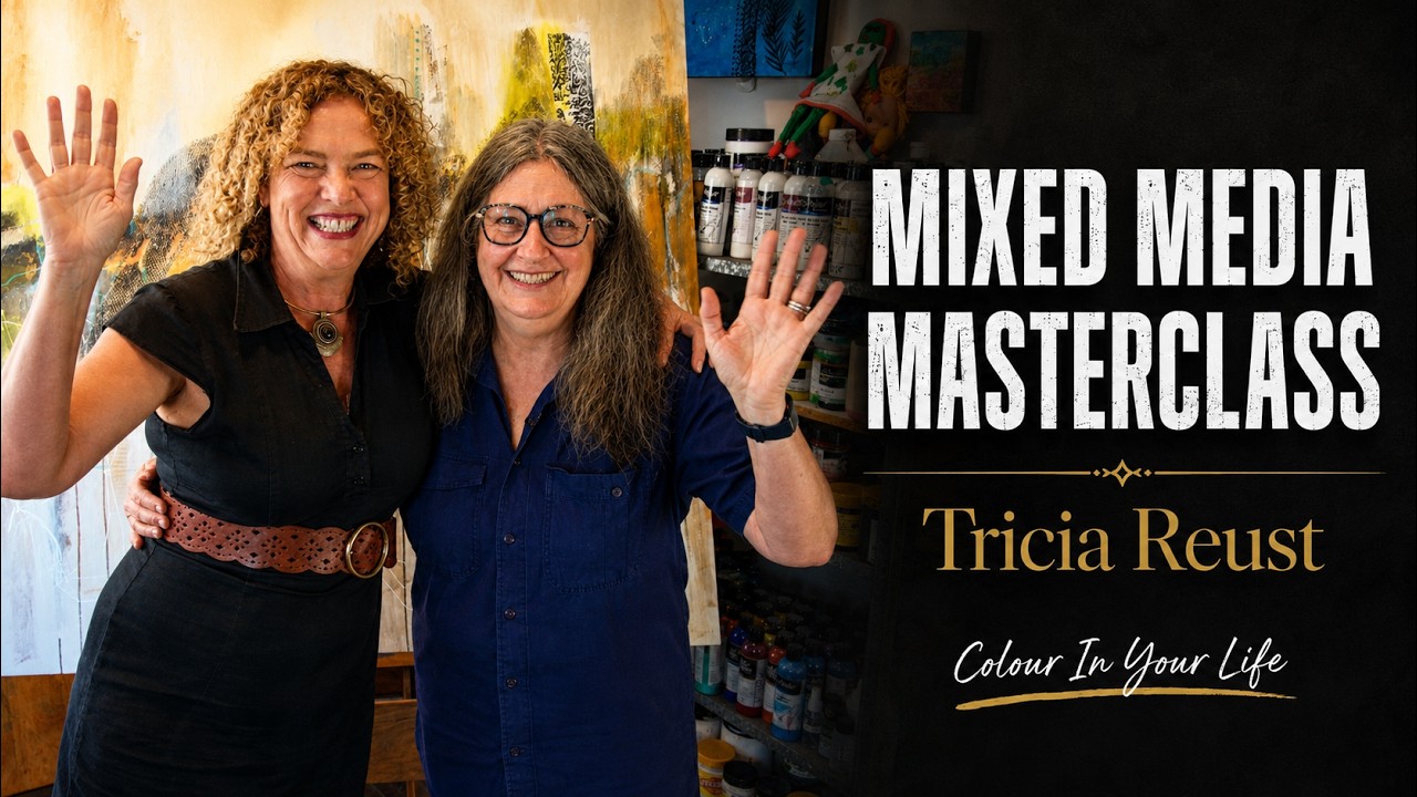 Tricia Reust on Colour In Your Life.  How to applying your drawings onto Canvas.