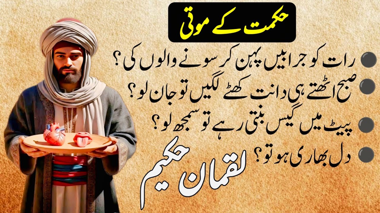 Hikmat Ki Batain In Urdu|Hakeem Luqman Quotes|Wisdom Quotes in Urdu Hindi||Aqwal e Zareen In Urdu