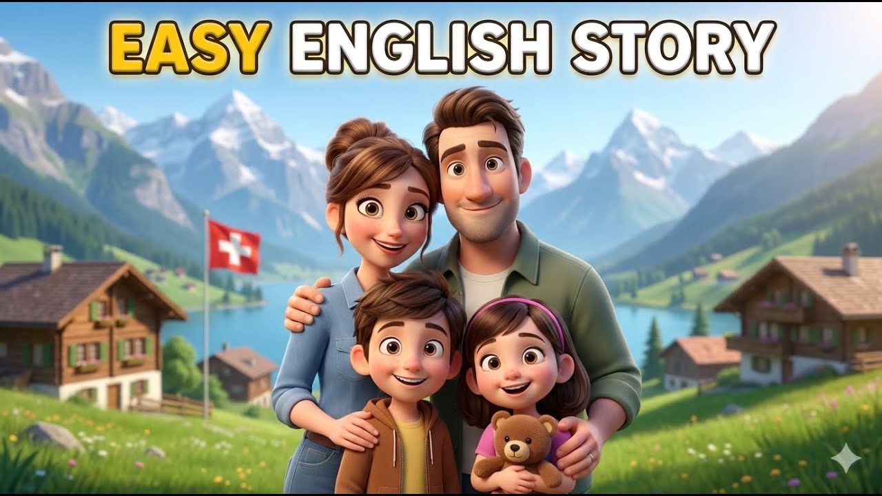Learn English with a Family Trip to Switzerland 🇨🇭 | A2 Listening Practice