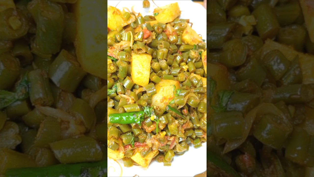 Aloo Phaliyan Recipe | Sabzi Recipe #shorts #ytshorts #phaliya #greenbeansrecipe #sabzirecipes