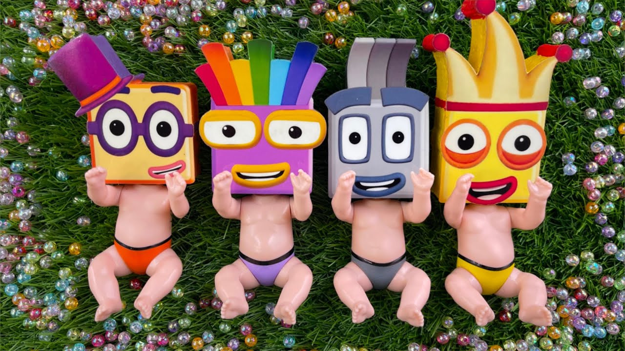 Numberblocks NEW 70 Full of 4 Rainbow Bathtubs Candy with Relaxing video & Magic Slime Cutting Video