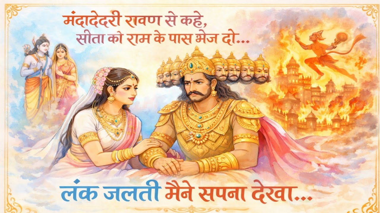 मंदोदरी की चेतावनी 😢🔥 | सीता को राम के पास भेज दो रावण 🙏 | लंका जलती मैंने सपना देखा