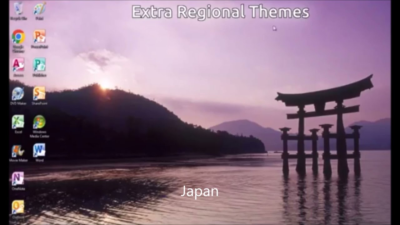 Windows 7 Desktop Logon Themes Sounds part 3 (Countries Version)