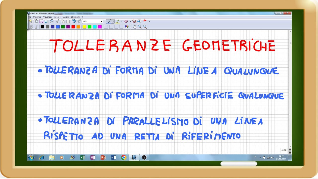 tolleranze geometriche: parallelismo rispetto ad una linea e di forma qualsiasi
