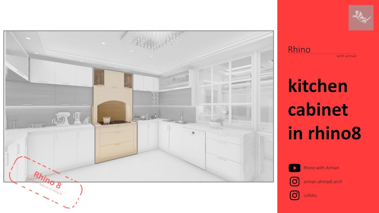 kitchen modeling in rhino|interior design in rhino