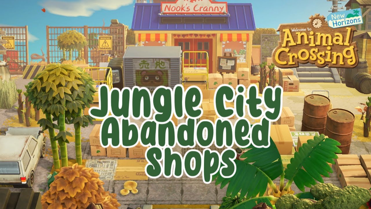 Abandoned Jungle City ABANDONED Shops | Speed Build | ACNH