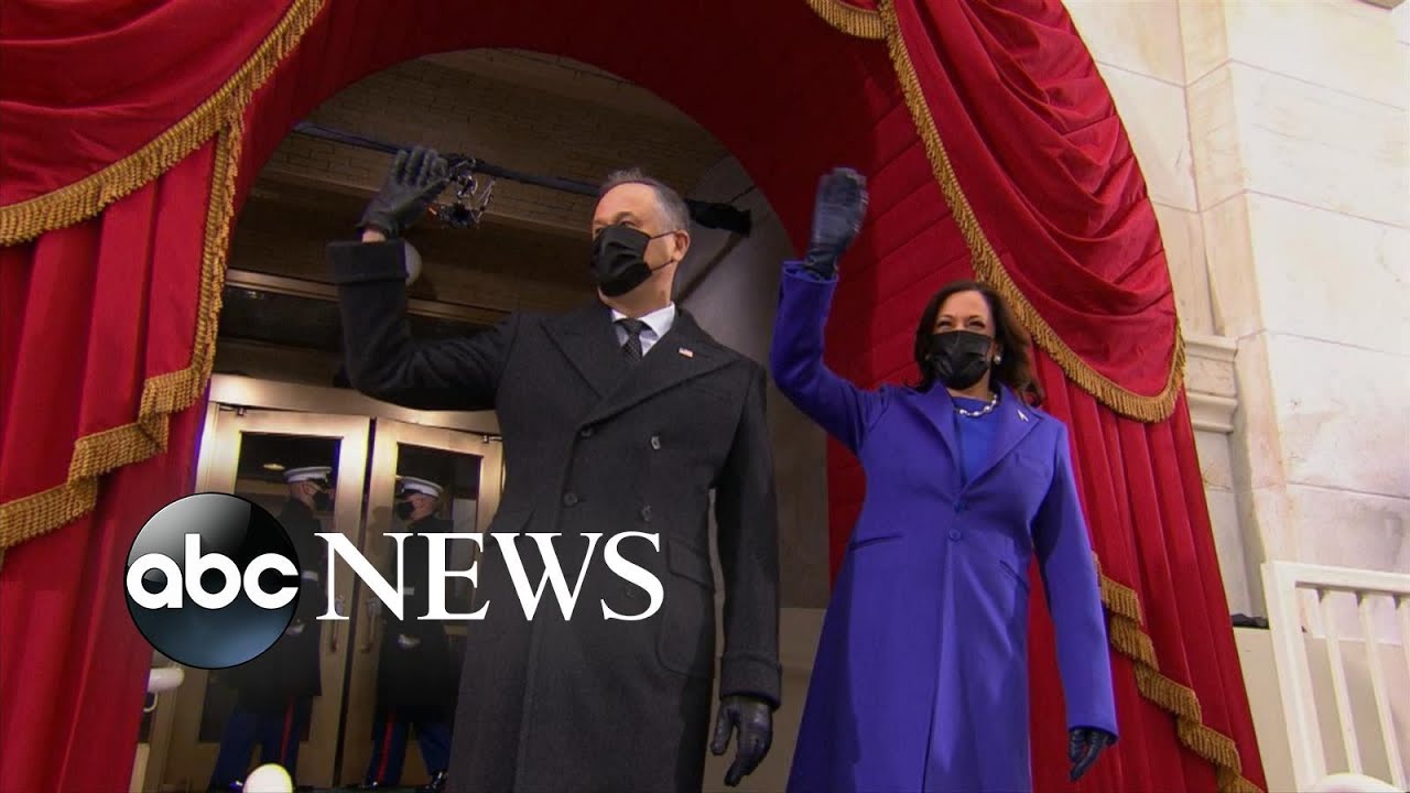 Kamala Harris and husband Doug Emhoff arrive at US Capitol on Inauguration Day