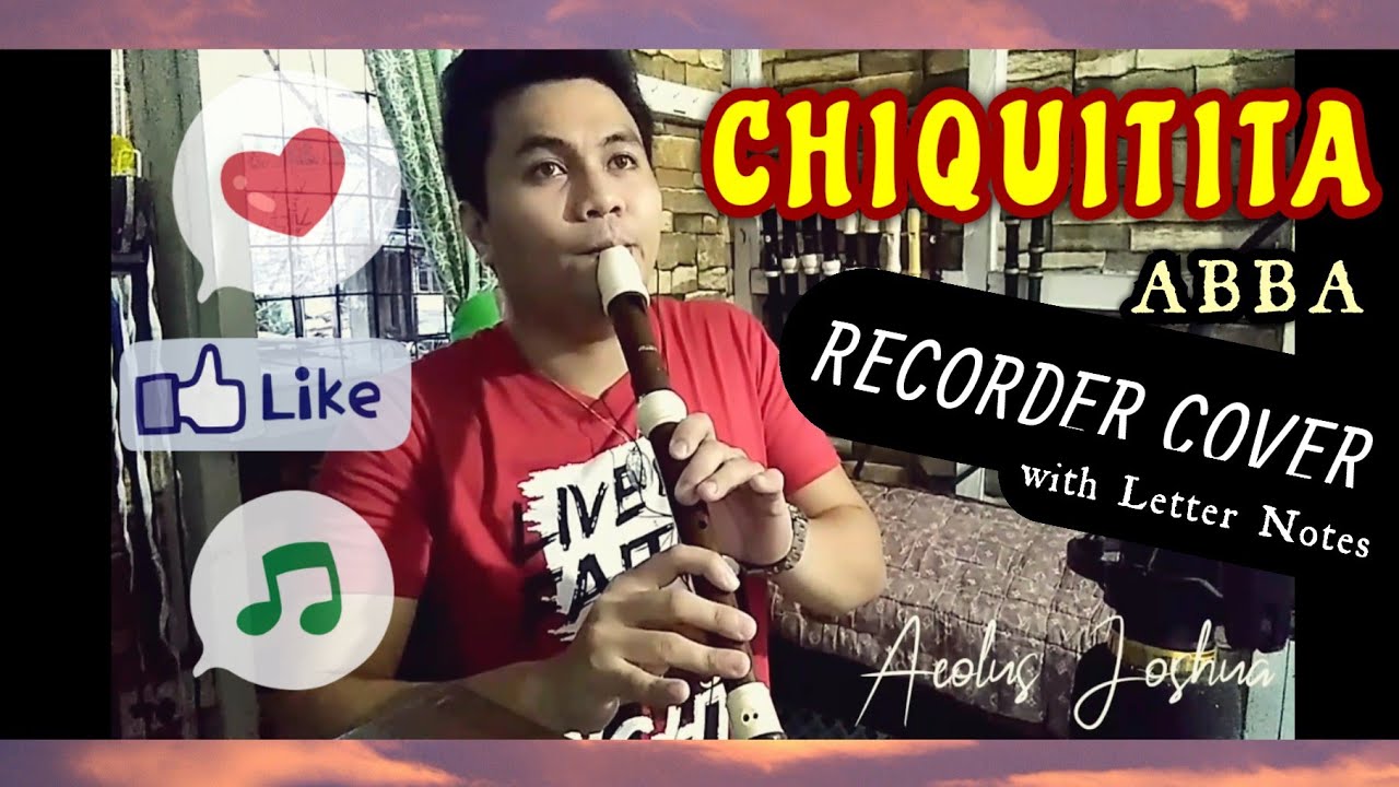 CHIQUITITA - ABBA | Recorder Flute Cover with Letter Notes