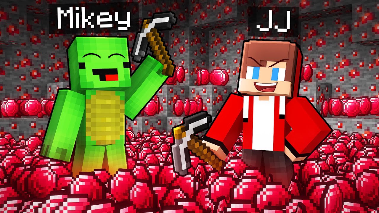 Mikey and JJ Mined 1,000,000 Ruby in Minecraft (Maizen)