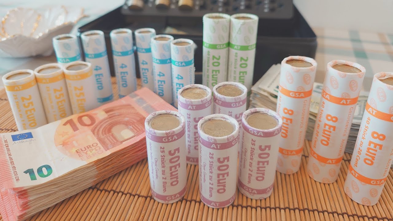 Открываем роллы евро монет - часть 1 - Euro coins rolls
