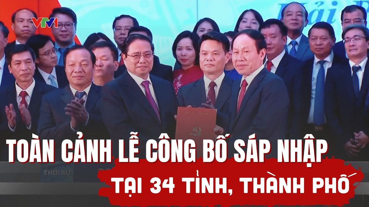 Toàn cảnh Lễ công bố Nghị quyết về sắp xếp đơn vị hành chính tại các tỉnh, thành phố trên cả nước