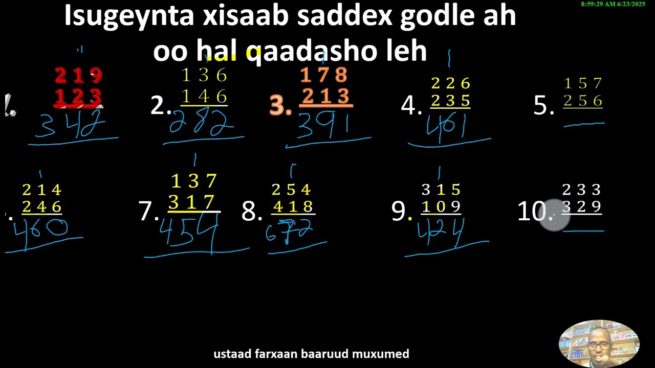 Casharka 9aad isugeynta halqaadashada leh 3 Godle