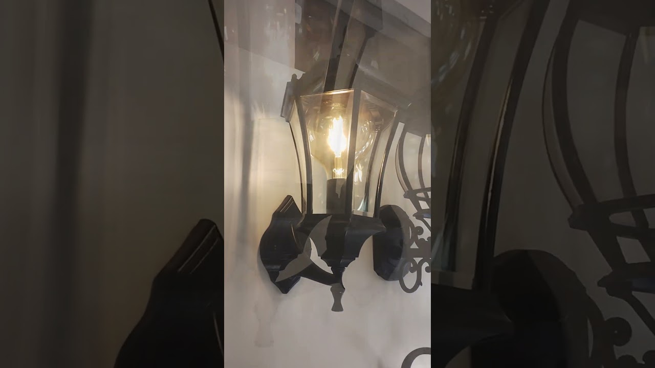 Arandela De Parede Colonial Cl&aacute;ssica Preta 100w