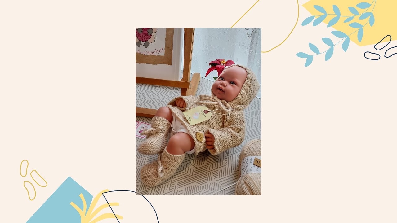 Conjunto Jersey, capota y calcetines para beb&eacute; de 0 a 1 mes