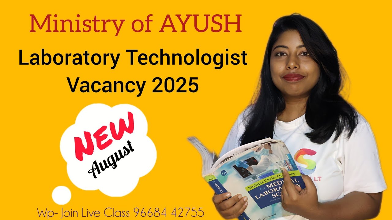 Medical laboratory Technologist Vacancy| Recruitment 2025| Staff Nurse |Ministry of AYUSH 