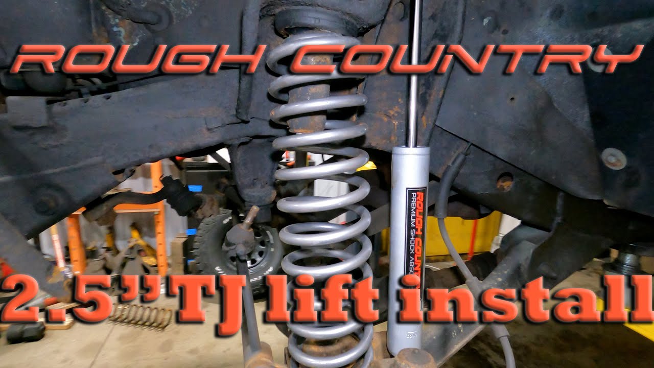 Установка лифта Rough Country 2.5" на Jeep Wrangler