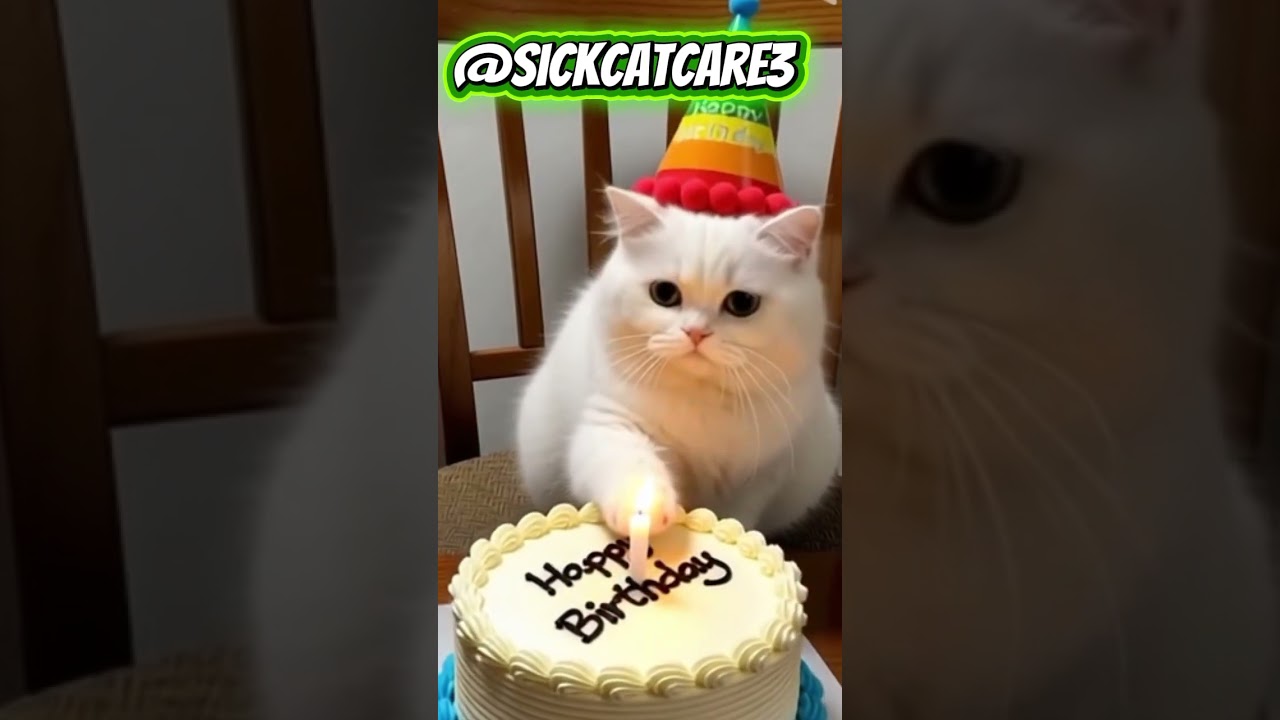 Fluffy Birthday Kitty 🎂🐾