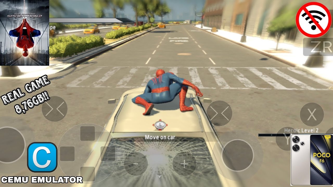 THE AMAZING SPIDER-MAN 2 CEMU EMULATOR ANDROID OFFLINE | POCO F6 | SNAPDRAGON 8S GEN 3