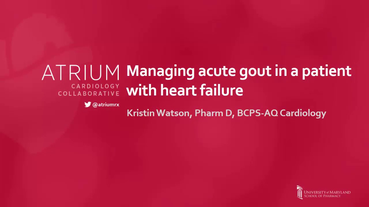 Management of acute gout in patients with heart failure