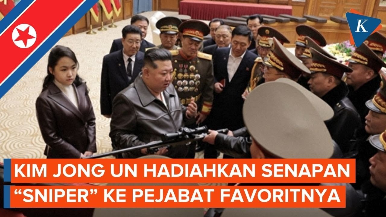 Momen Kim Jong Un Hadiahkan Senapan 