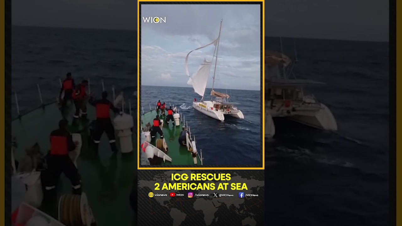 Indian Coast Guard Rescues 2 US Nationals from Distressed Yacht Near Nicobar Islands | WION Shorts